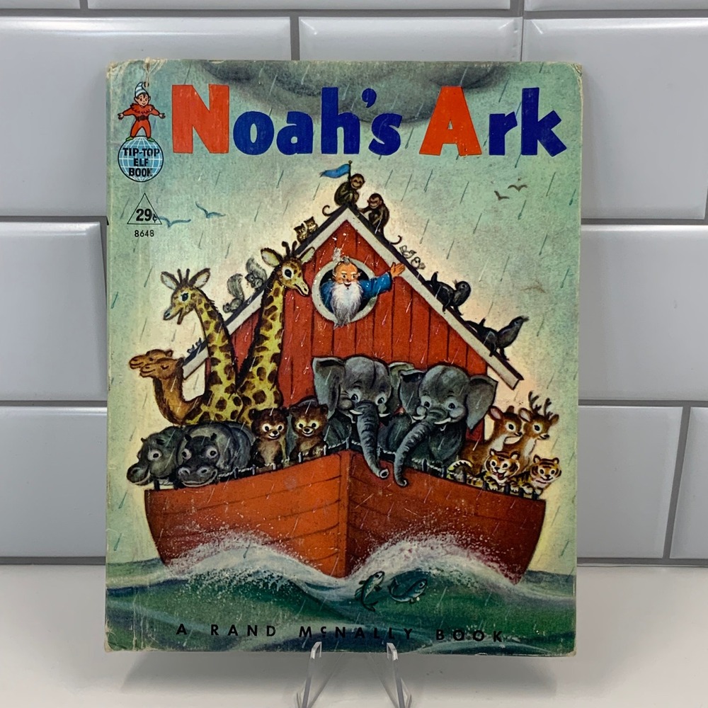 Vintage 1951 Noah's Ark Rand McNally Tip-Top Elf Book Dorothy Bell Briggs 8648